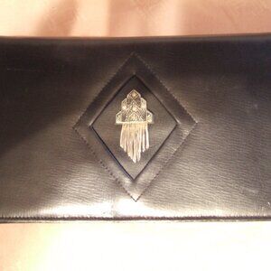GENUINE LEATHER VINTAGE ART DECO CLUTCH